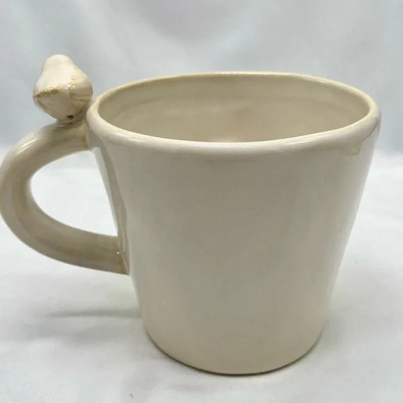 Pottery Barn 1 Ceramic Bird Nest Mug - Cream and Blue - Picture 5 of 10